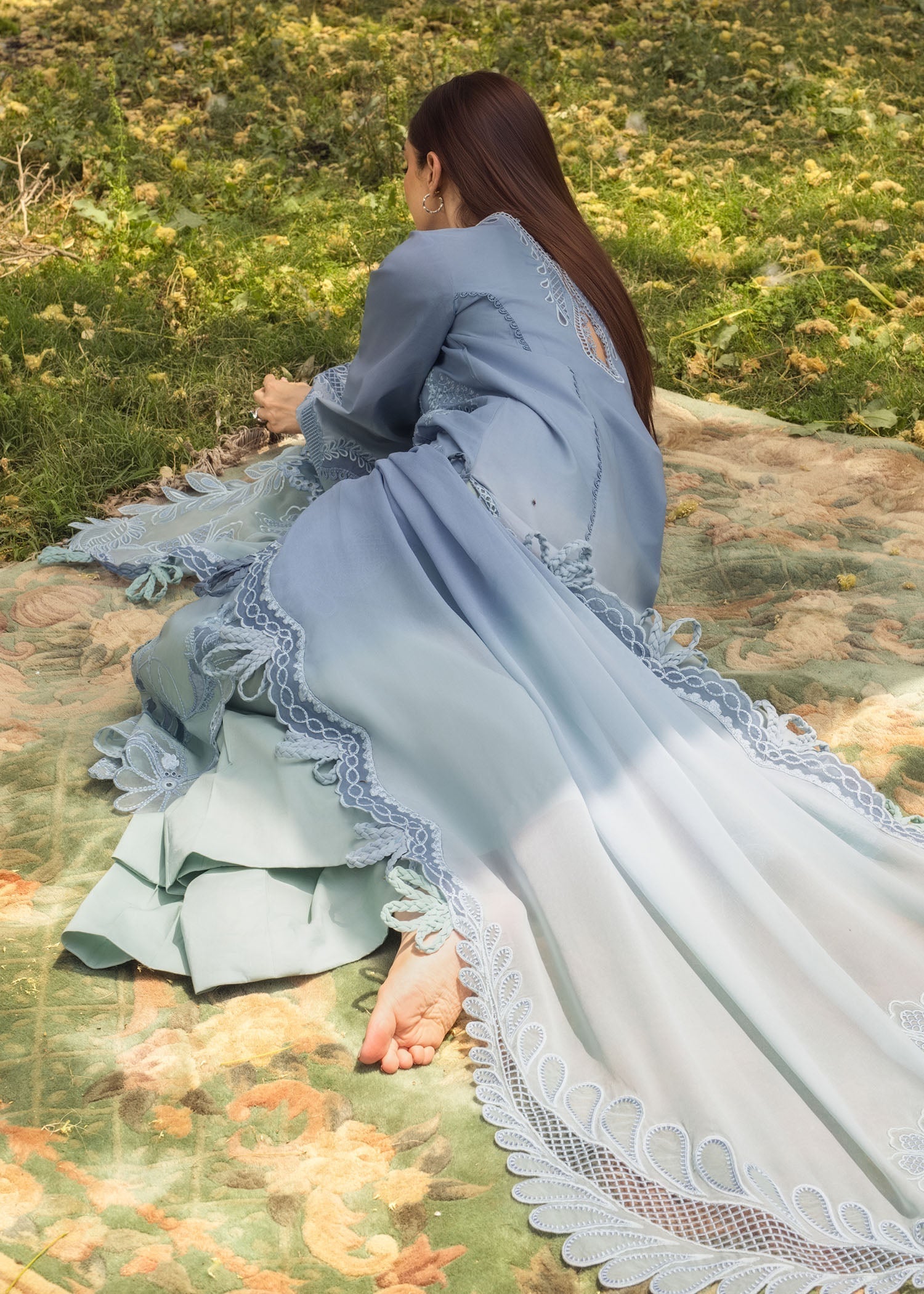 Crimson | Tasawar 25 | ALL THINGS OMBRE - D1 A - by - Libasekhas UK - Registered Vendor of : Crimson - 100% Original Designer Dresss
