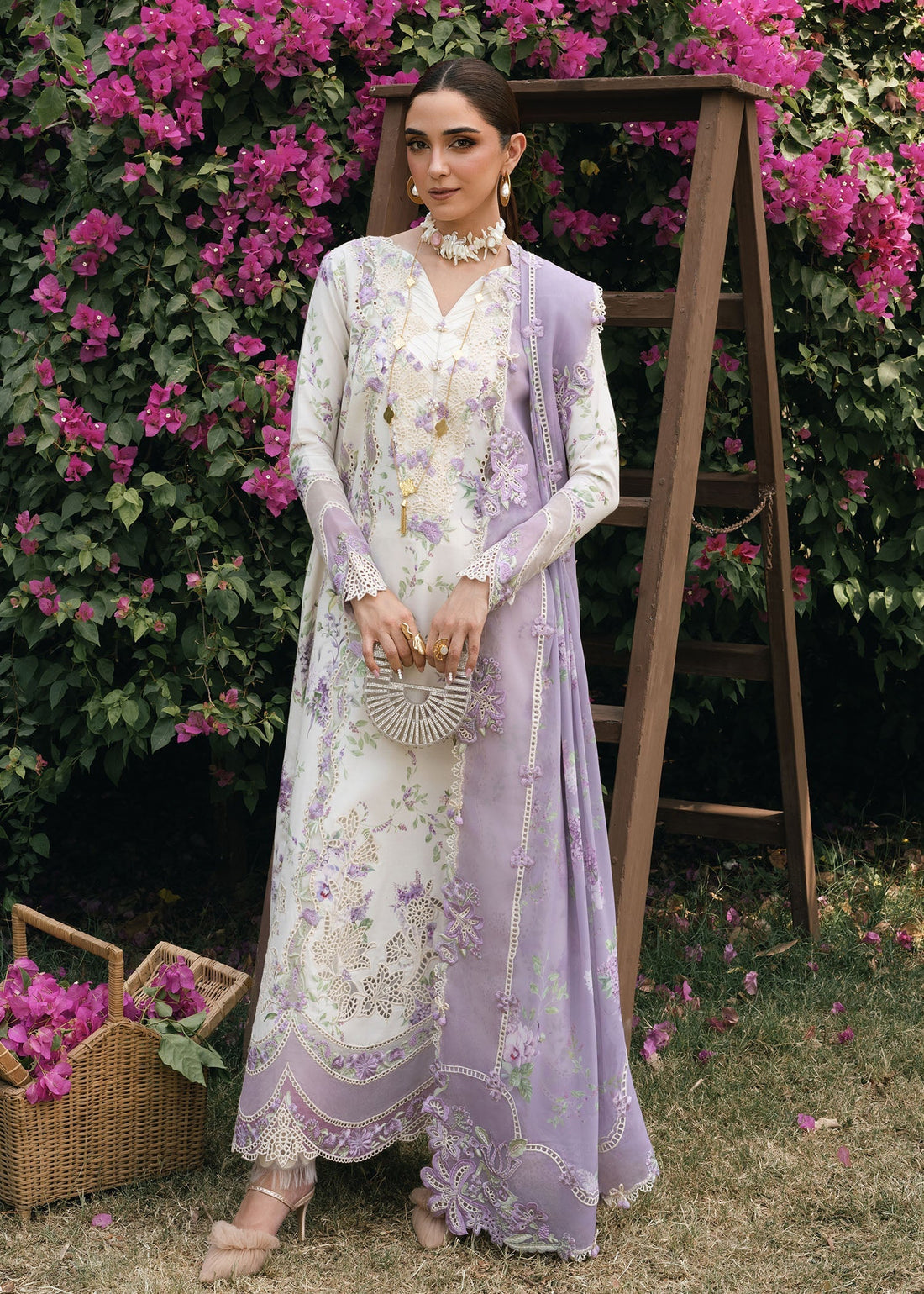 Crimson | Tasawar 25 | LAVENDER FALL - D5B - by - Libasekhas UK - Registered Vendor of : Crimson - 100% Original Designer Dresss