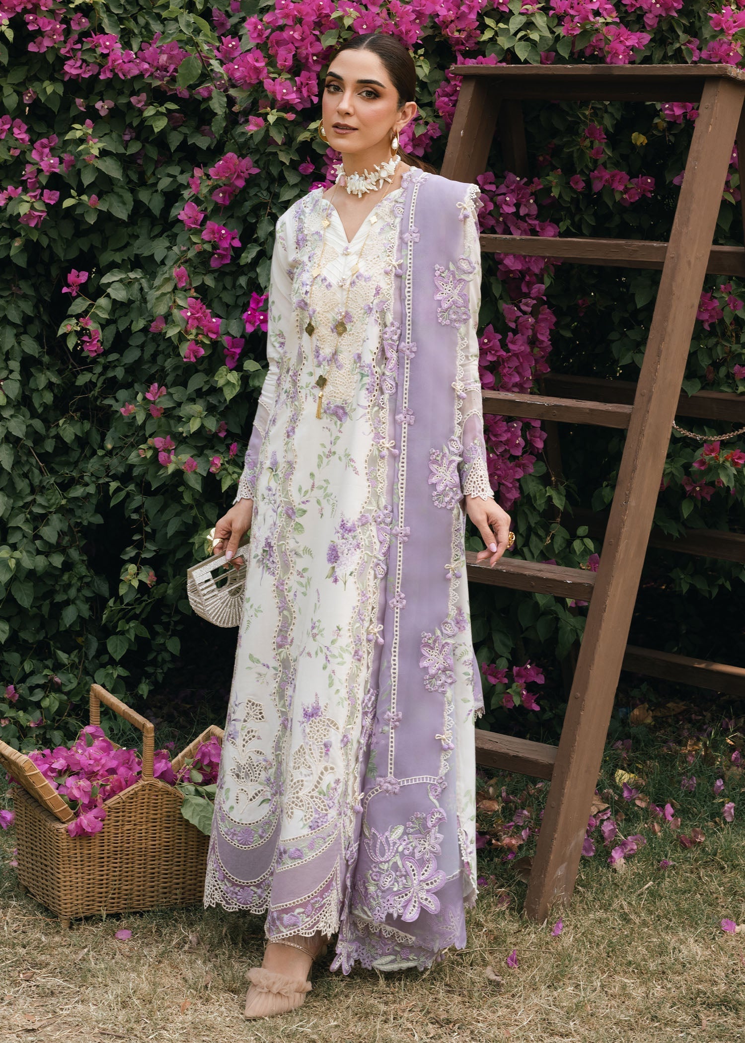 Crimson | Tasawar 25 | LAVENDER FALL - D5B - by - Libasekhas UK - Registered Vendor of : Crimson - 100% Original Designer Dresss