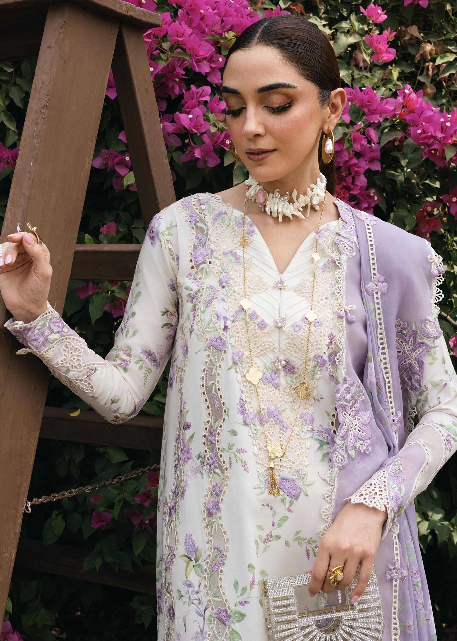 Crimson | Tasawar 25 | LAVENDER FALL - D5B - by - Libasekhas UK - Registered Vendor of : Crimson - 100% Original Designer Dresss