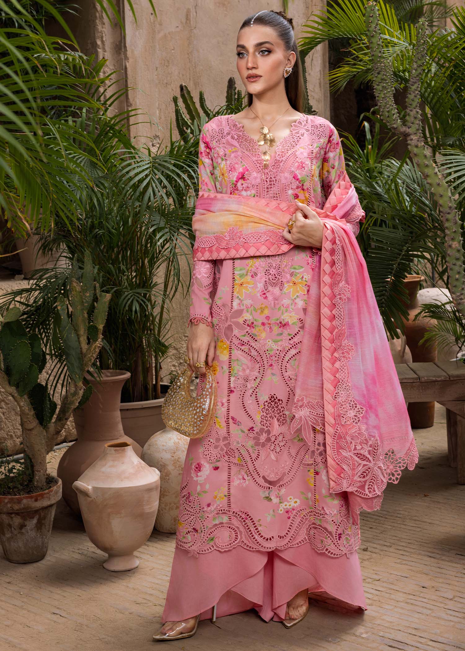 Crimson | Tasawar 25 | PETALS AND PROMISES - D2A - by - Libasekhas UK - Registered Vendor of : Crimson - 100% Original Designer Dresss
