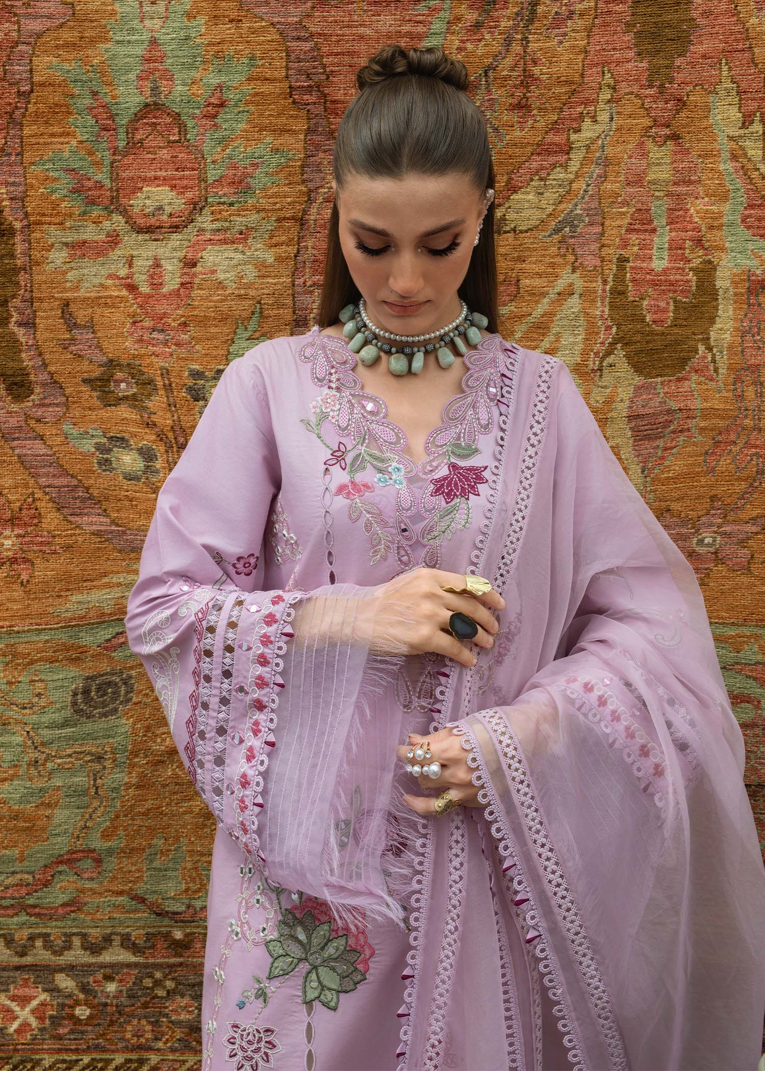 Crimson | Tasawar 25 | MIRROR GARDEN - D3B - by - Libasekhas UK - Registered Vendor of : Crimson - 100% Original Designer Dresss