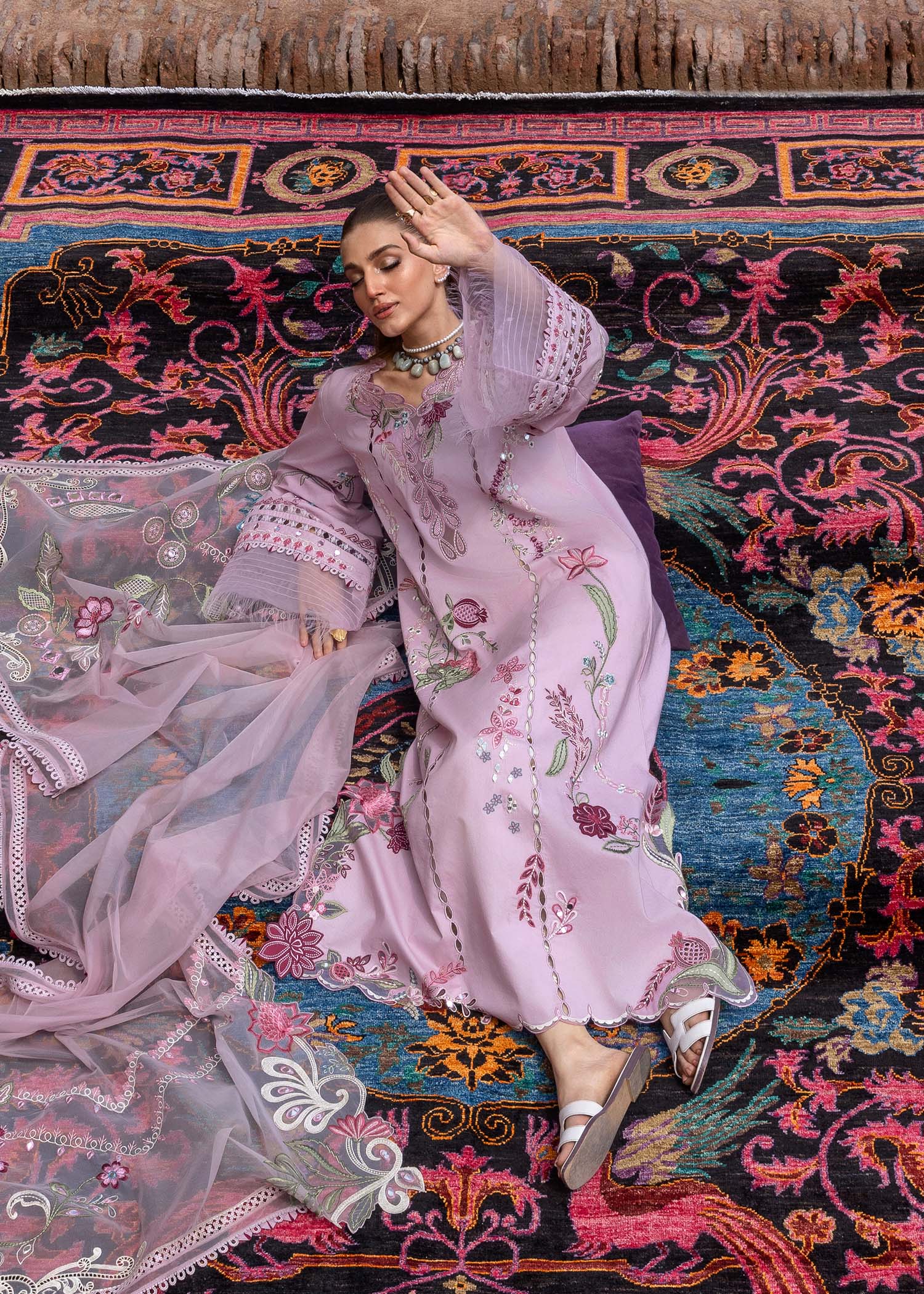 Crimson | Tasawar 25 | MIRROR GARDEN - D3B - by - Libasekhas UK - Registered Vendor of : Crimson - 100% Original Designer Dresss