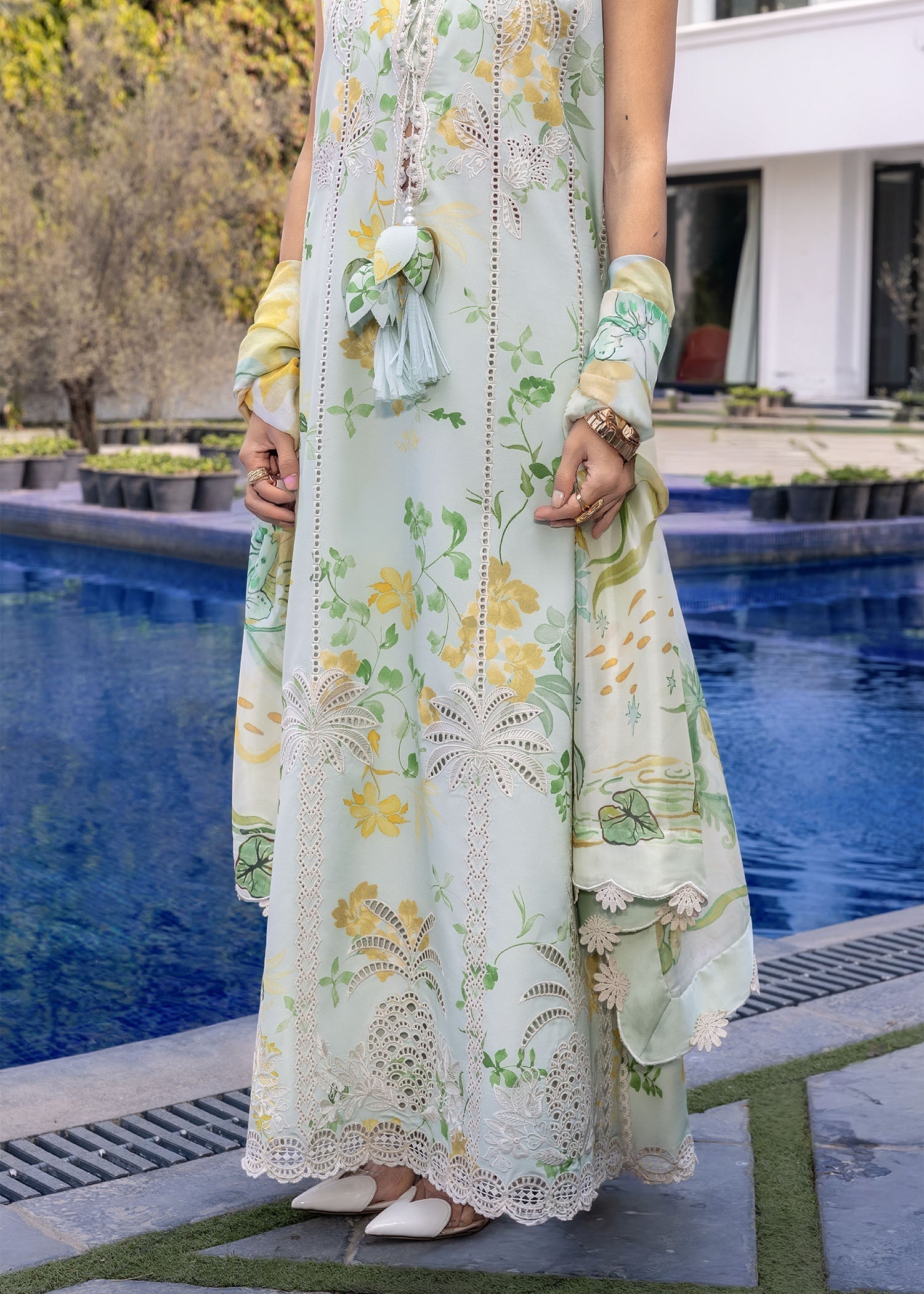 Crimson | flow lawn 26 | TROPIC TEASE - D4B - by Libasekhas UK - Registered Vendor of : Crimson - 100% Original Designer Dress