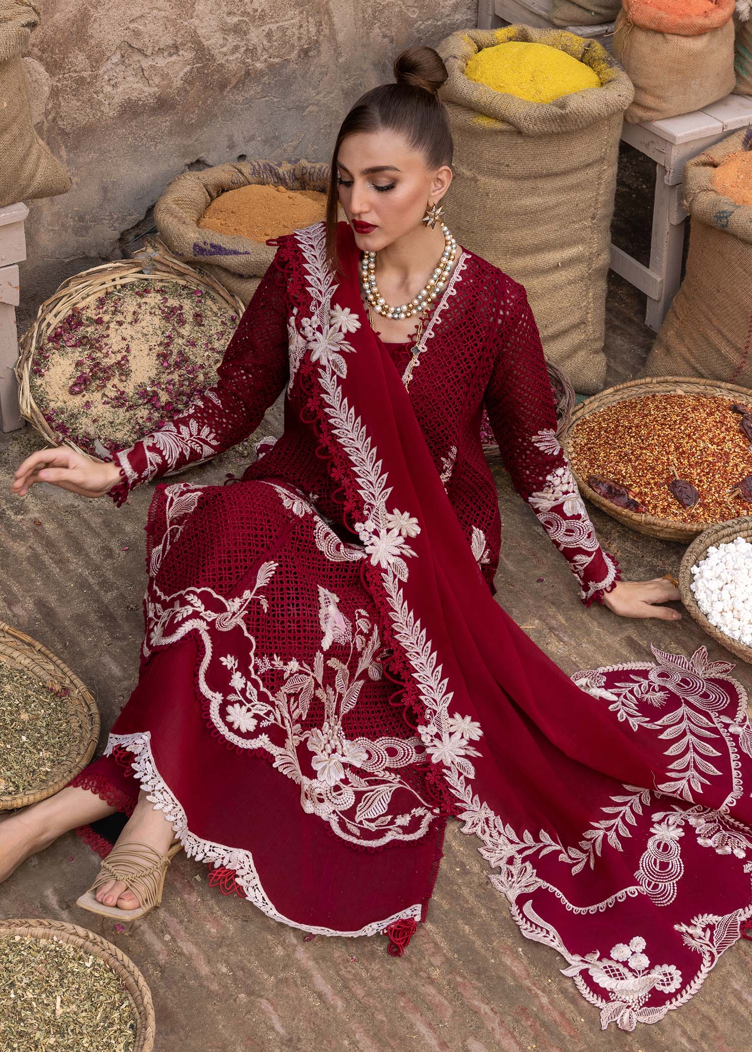 Crimson | Tasawar 25 | ONE TRUE LOVE - D6A - by - Libasekhas UK - Registered Vendor of : Crimson - 100% Original Designer Dresss