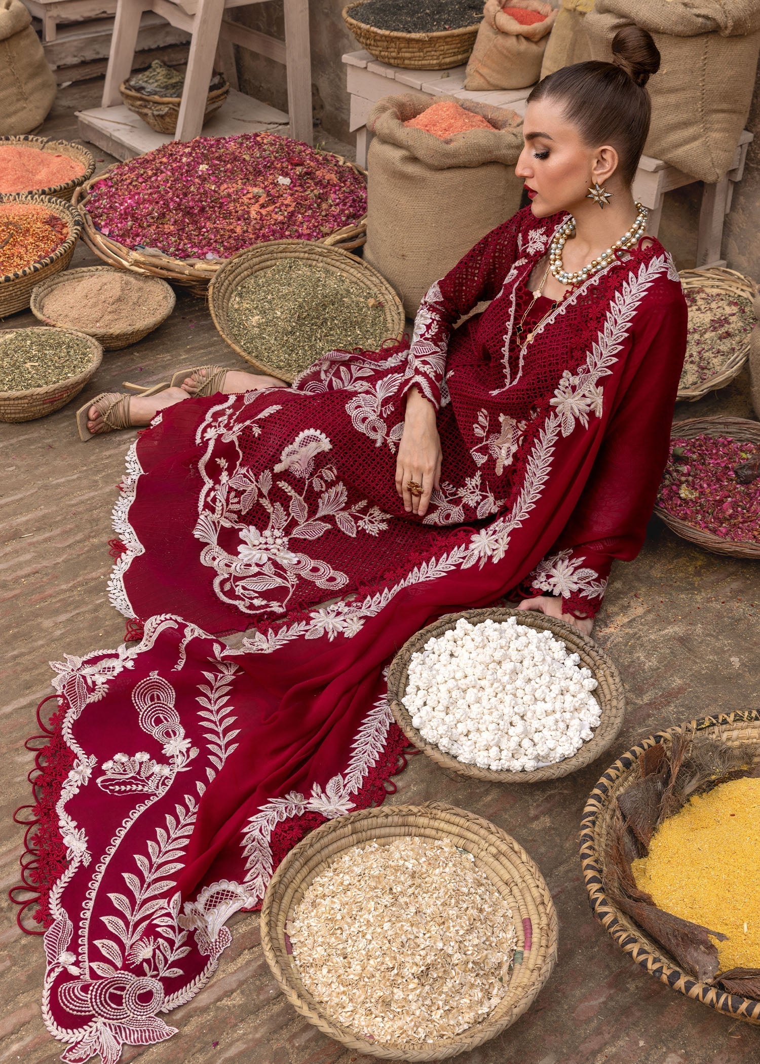 Crimson | Tasawar 25 | ONE TRUE LOVE - D6A - by - Libasekhas UK - Registered Vendor of : Crimson - 100% Original Designer Dresss