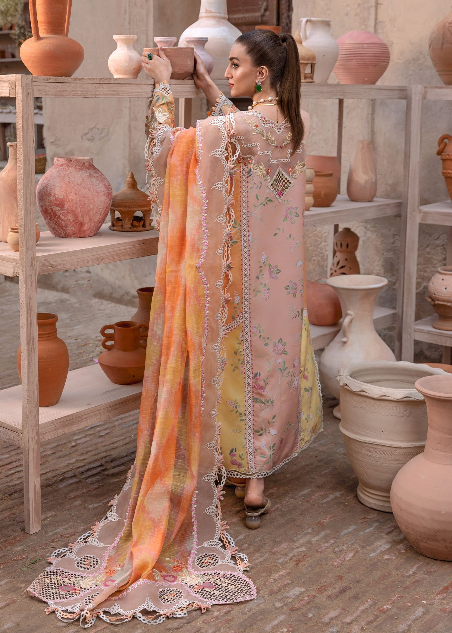 Crimson | Tasawar 25 | BONJOUR AND BLOOM - D4B - by - Libasekhas UK - Registered Vendor of : Crimson - 100% Original Designer Dresss