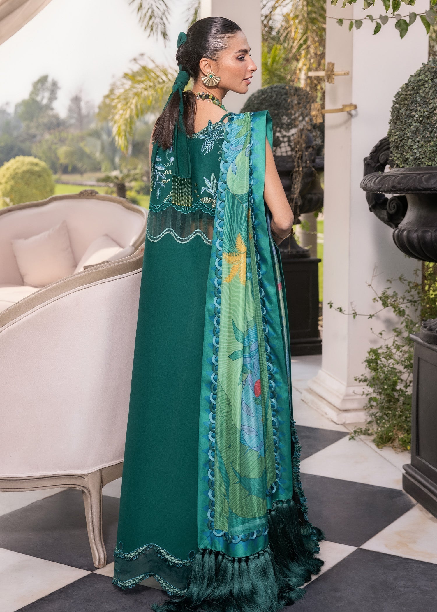 Crimson | flow lawn 26 | BEAUTY IN BLOOM - D3B - by Libasekhas UK - Registered Vendor of : Crimson - 100% Original Designer Dress