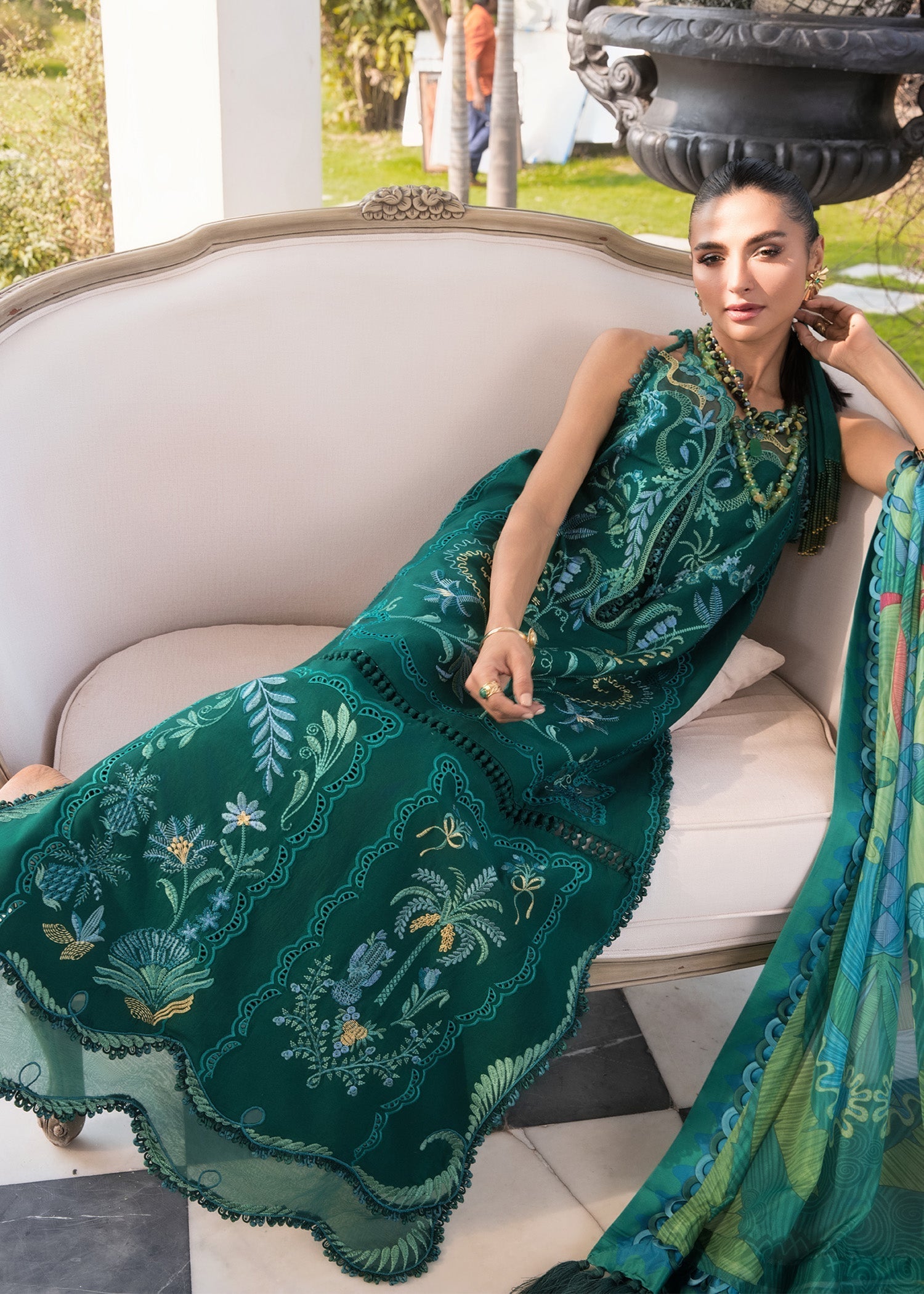 Crimson | flow lawn 26 | BEAUTY IN BLOOM - D3B - by Libasekhas UK - Registered Vendor of : Crimson - 100% Original Designer Dress