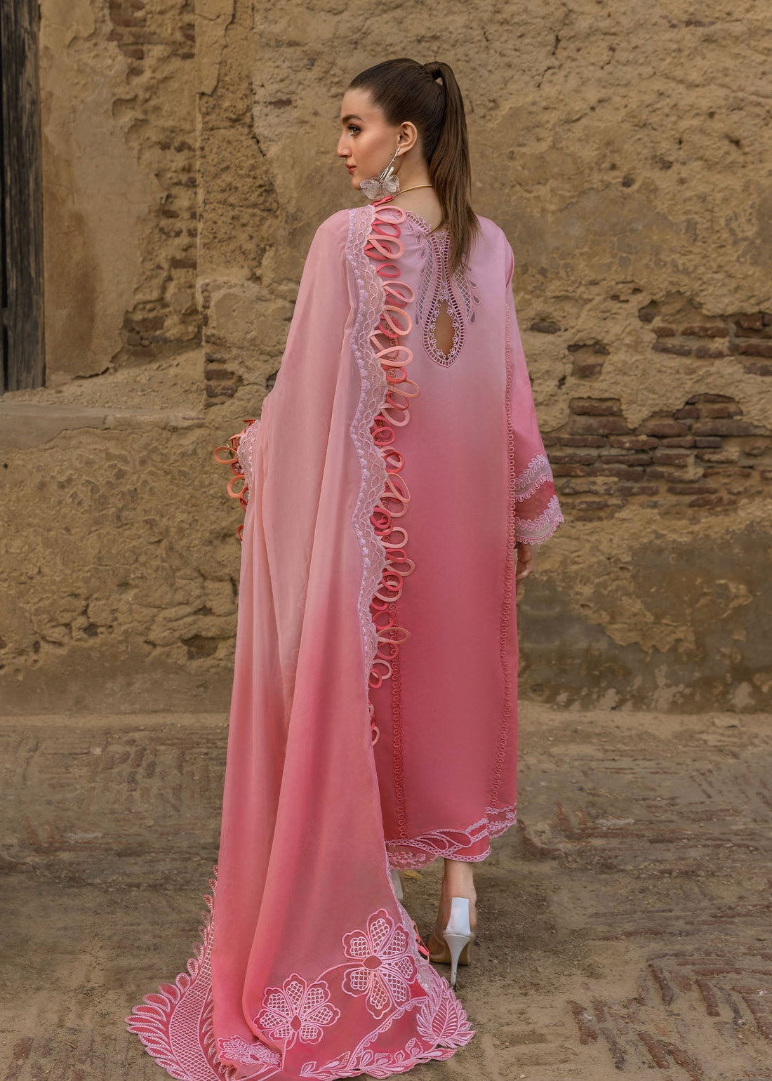 Crimson | Tasawar 25 | ALL THINGS OMBRE - D1B - by - Libasekhas UK - Registered Vendor of : Crimson - 100% Original Designer Dresss