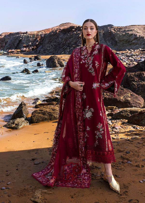 Crimson | Floe by Crimson | Parsi Threads - D5 B - by - Libasekhas UK - Registered Vendor of : Crimson - 100% Original Designer Dresss