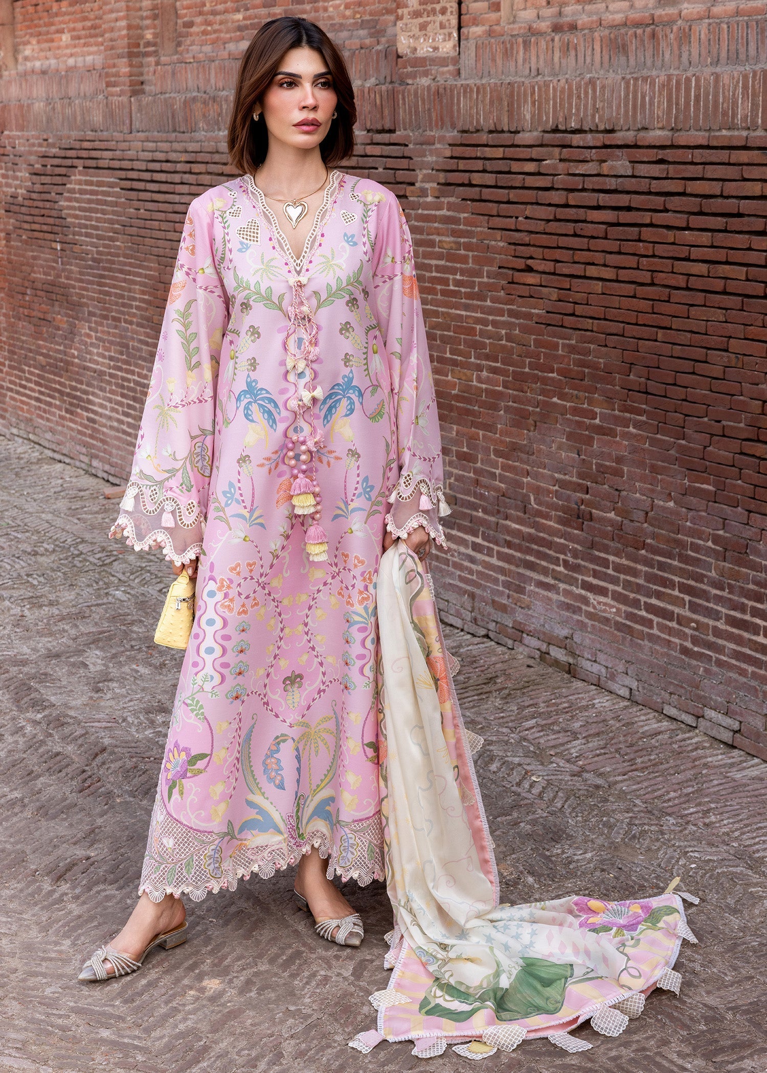 Crimson | flow lawn 26 | OUT OF MANY HEARTS - D6A - by Libasekhas UK - Registered Vendor of : Crimson - 100% Original Designer Dress