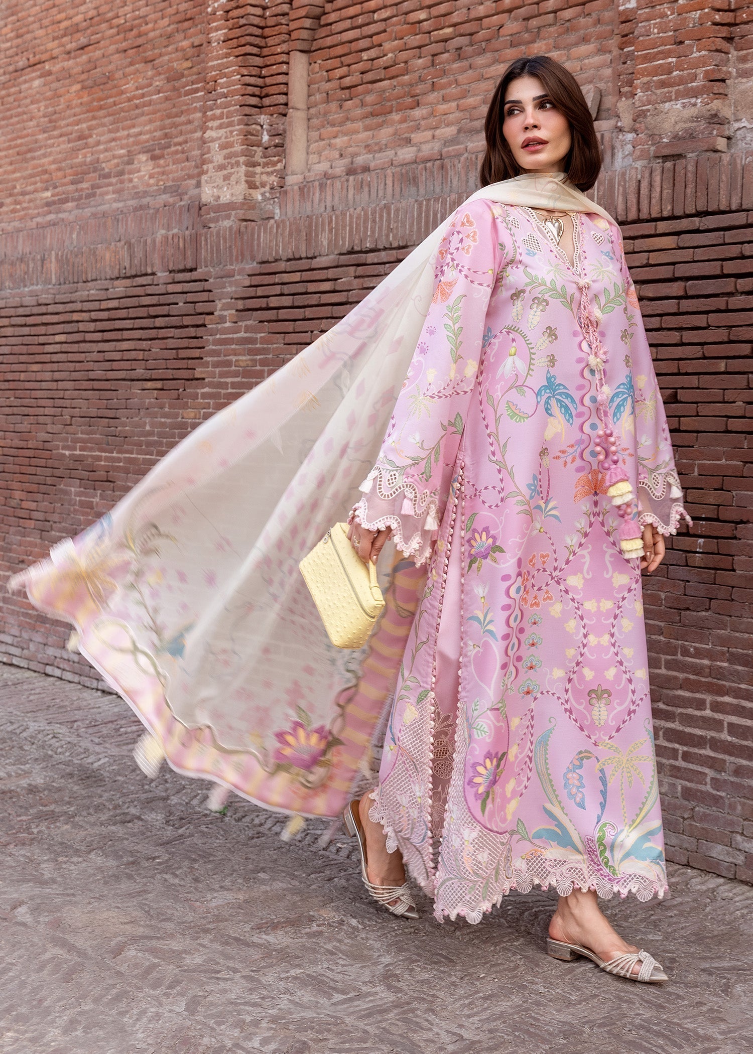 Crimson | flow lawn 26 | OUT OF MANY HEARTS - D6A - by Libasekhas UK - Registered Vendor of : Crimson - 100% Original Designer Dress