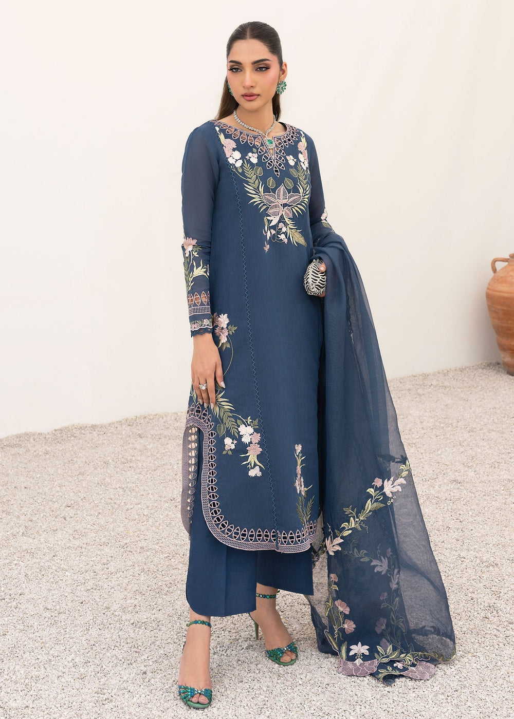 Saira Shakira | Rosea Casual Pret 25 | Midnight - by Libasekhas UK - Registered Vendor of : Saira Shakira - 100% Original Designer Dress