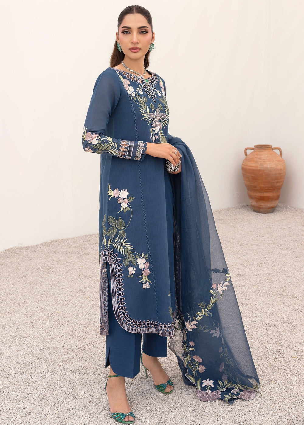 Saira Shakira | Rosea Casual Pret 25 | Midnight - by Libasekhas UK - Registered Vendor of : Saira Shakira - 100% Original Designer Dress