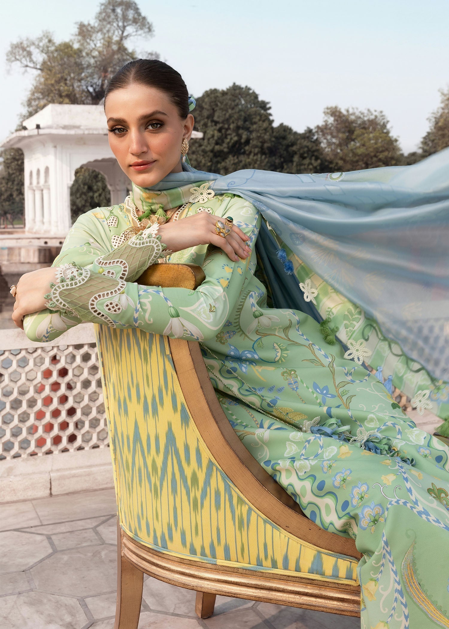 Crimson | flow lawn 26 | OUT OF MANY HEARTS-D6B - by Libasekhas UK - Registered Vendor of : Crimson - 100% Original Designer Dress