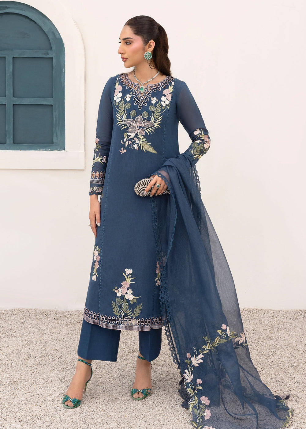 Saira Shakira | Rosea Casual Pret 25 | Midnight - by Libasekhas UK - Registered Vendor of : Saira Shakira - 100% Original Designer Dress