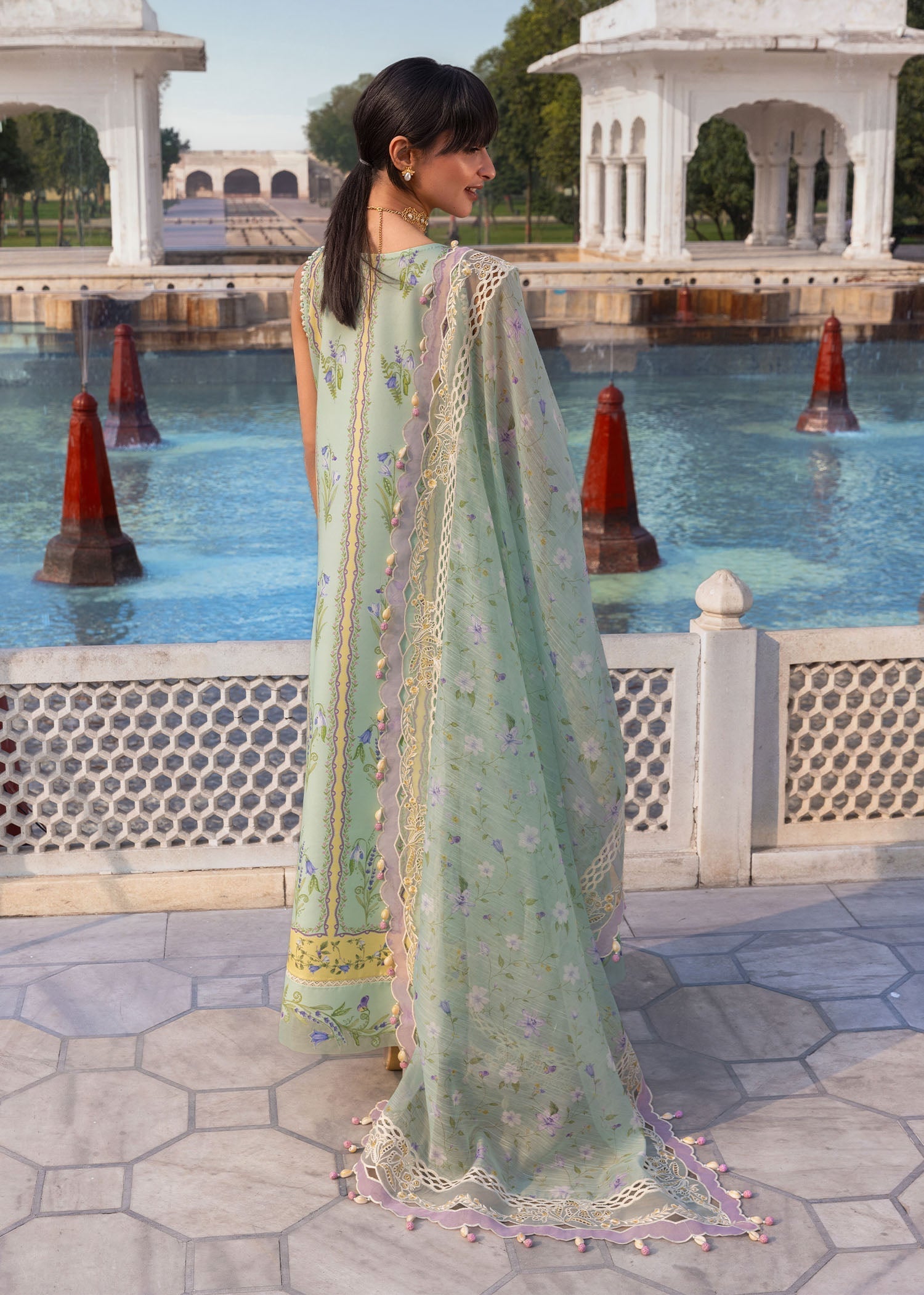 Crimson | flow lawn 26 | SUN-KISSED LETTER-D9B - by Libasekhas UK - Registered Vendor of : Crimson - 100% Original Designer Dress