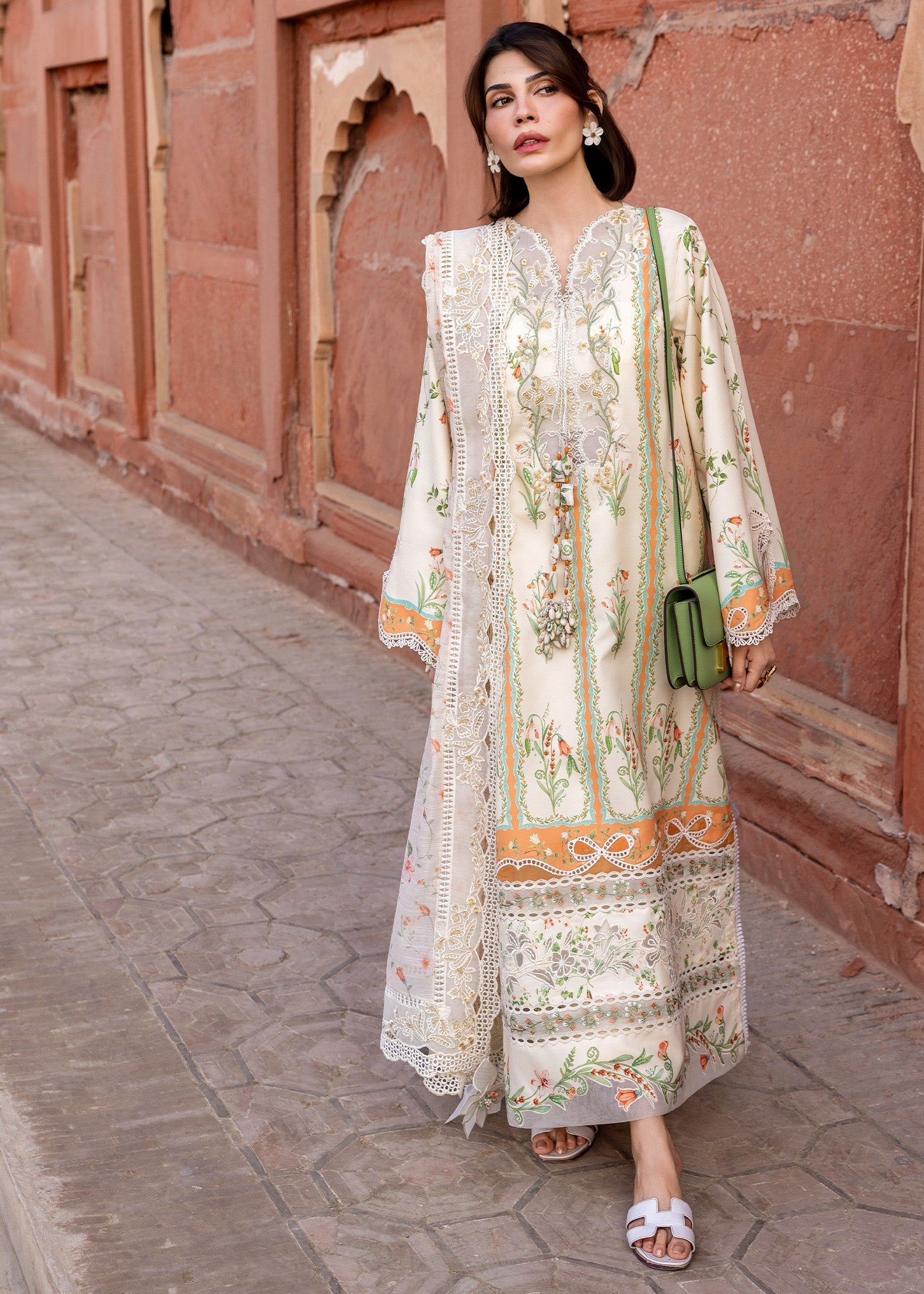 Crimson | flow lawn 26 | SUN-KISSED LETTER-D9A - by Libasekhas UK - Registered Vendor of : Crimson - 100% Original Designer Dress