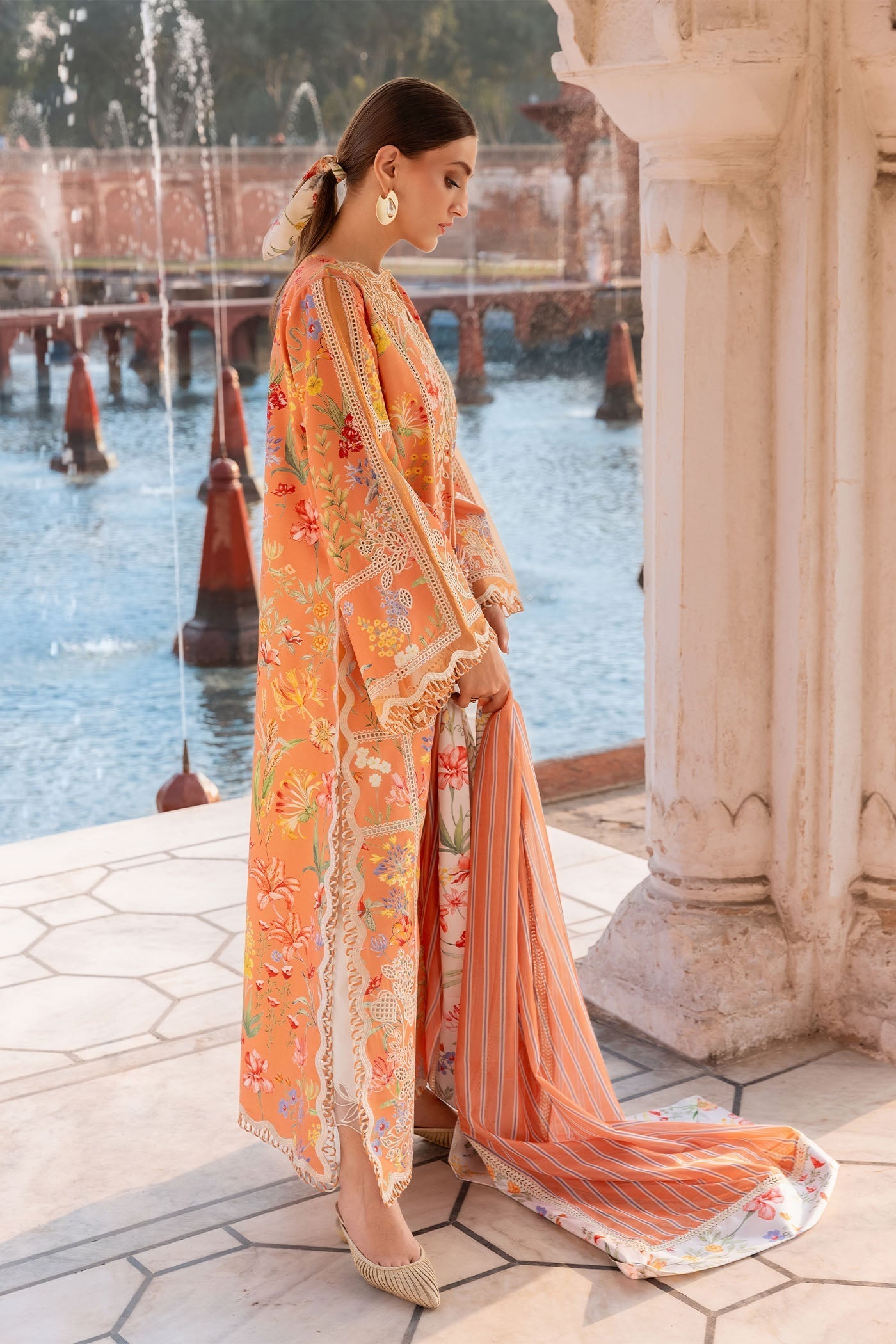 Crimson | flow lawn 26 | A SUMMER DANCE - D2A - by Libasekhas UK - Registered Vendor of : Crimson - 100% Original Designer Dress