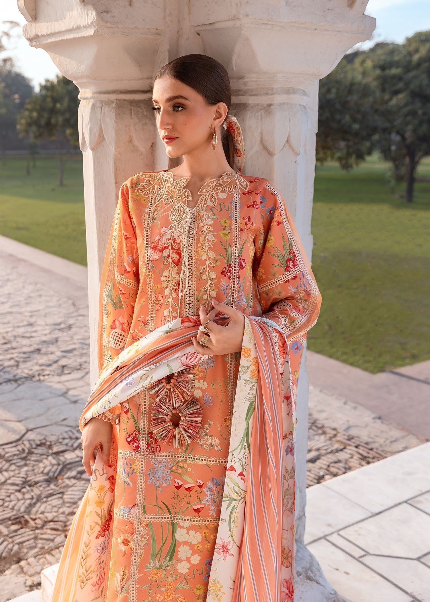 Crimson | flow lawn 26 | A SUMMER DANCE - D2A - by Libasekhas UK - Registered Vendor of : Crimson - 100% Original Designer Dress