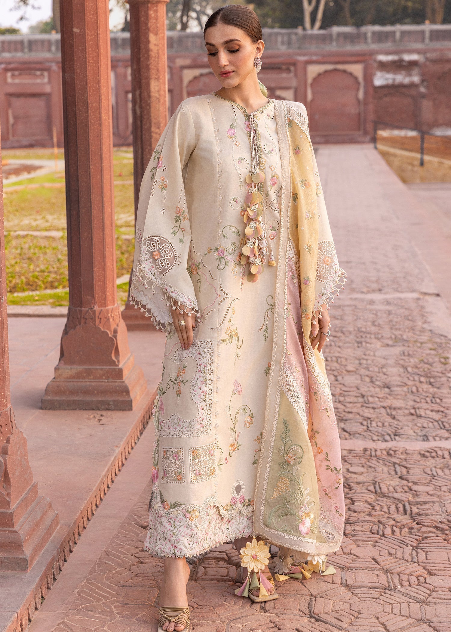 Crimson | flow lawn 26 | MANIFESTED MEADOWS - D7A - by Libasekhas UK - Registered Vendor of : Crimson - 100% Original Designer Dress