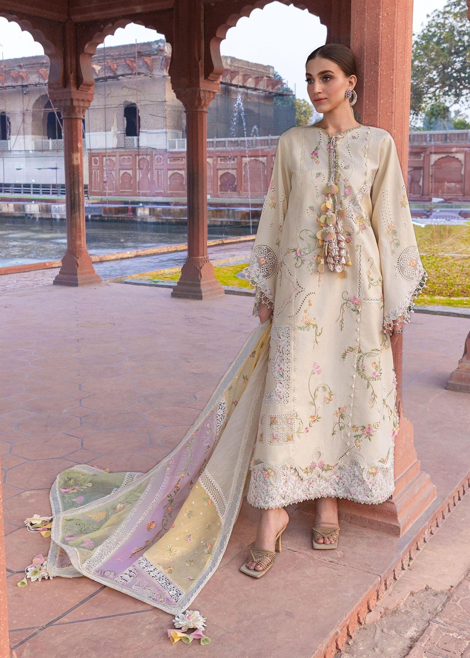 Crimson | flow lawn 26 | MANIFESTED MEADOWS - D7A - by Libasekhas UK - Registered Vendor of : Crimson - 100% Original Designer Dress