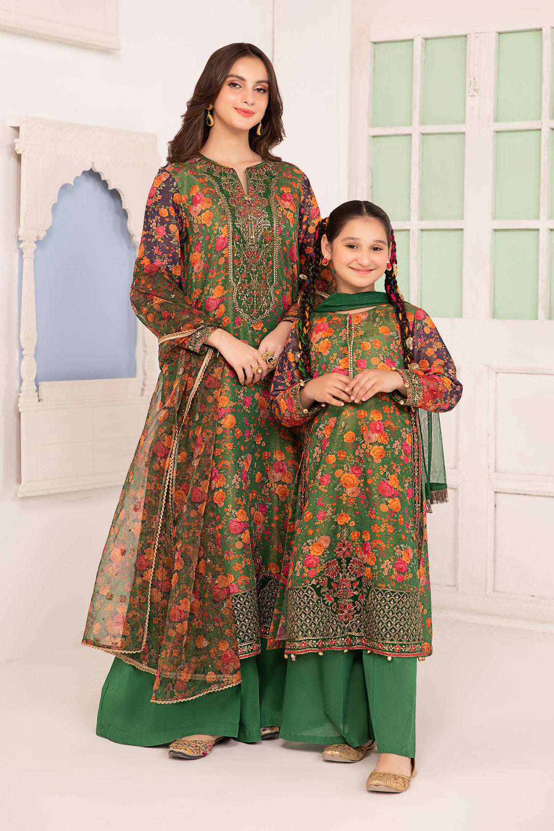 Maria B | 3 Piece Printed Cotton Masoori Suit | MKD-EA24-04 - by - Libasekhas UK - Registered Vendor of : Maria B - 100% Original Designer Dresss