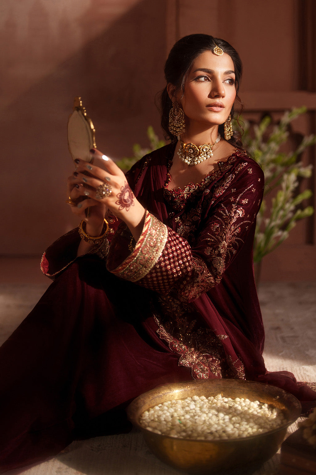 Iznik | Velvet 25 | IV-55 Embroidered Velvet - by Libasekhas UK - Registered Vendor of : Iznik - 100% Original Designer Dress