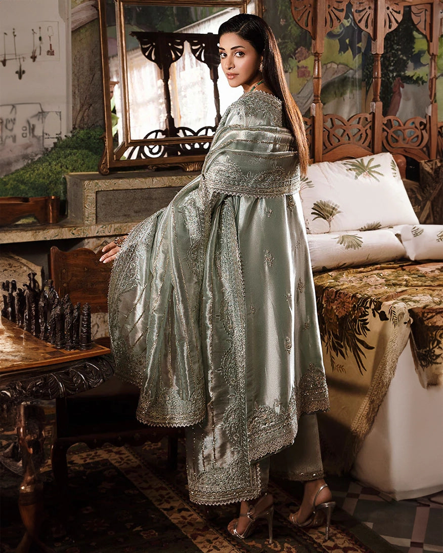 Mushq | Sunehri Lama Silk | Heer - by Libasekhas UK - Registered Vendor of : Mushq - 100% Original Designer Dress