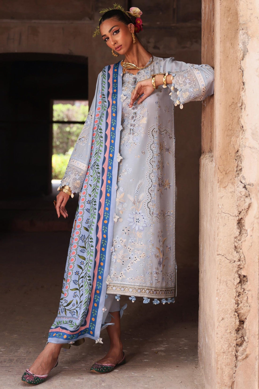 Elan | Luxury Lawn 25 | SERENE (EL25-01 B) - by - Libasekhas UK - Registered Vendor of : Elan - 100% Original Designer Dresss