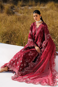 Emaan adeel | Sunlit Groove Luxury Lawn 26 | RADIANT ROSE - by Libasekhas UK - Registered Vendor of : Emaan Adeel - 100% Original Designer Dress