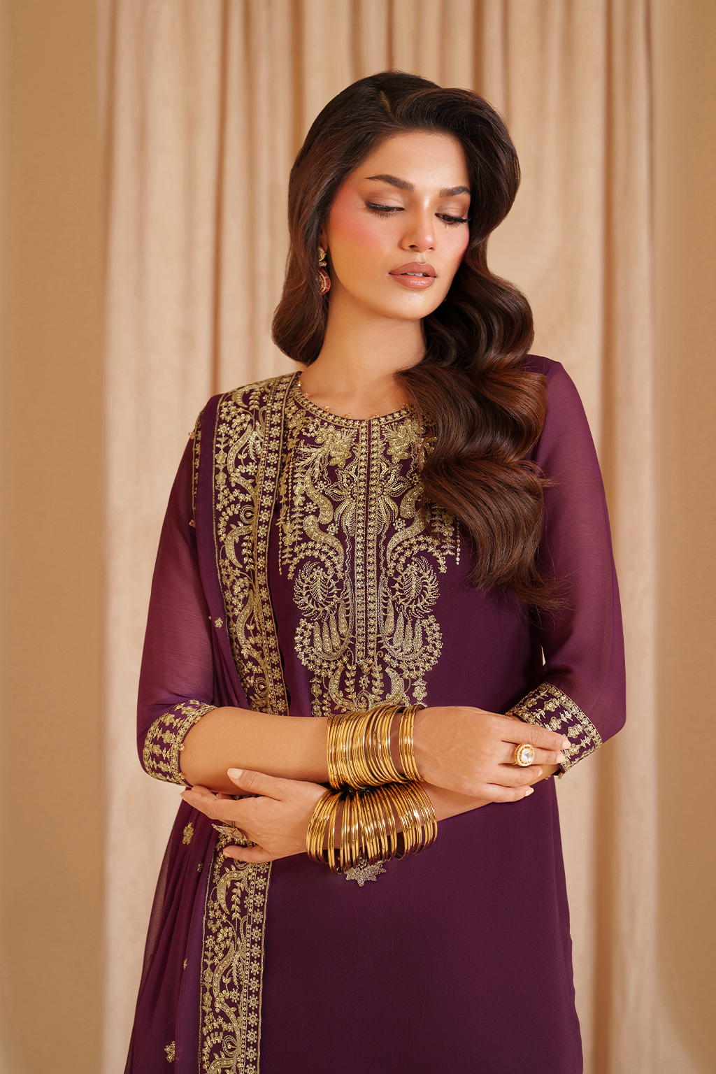 Iznik I Festive Formal I CC-76 Embroidered Chiffon - by Libasekhas UK - Registered Vendor of : Iznik - 100% Original Designer Dress