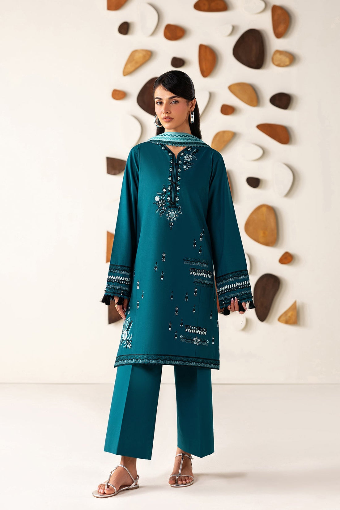Farasha | Summer Melody 26 | Arctic Teal - by Libasekhas UK - Registered Vendor of : Farasha - 100% Original Designer Dress