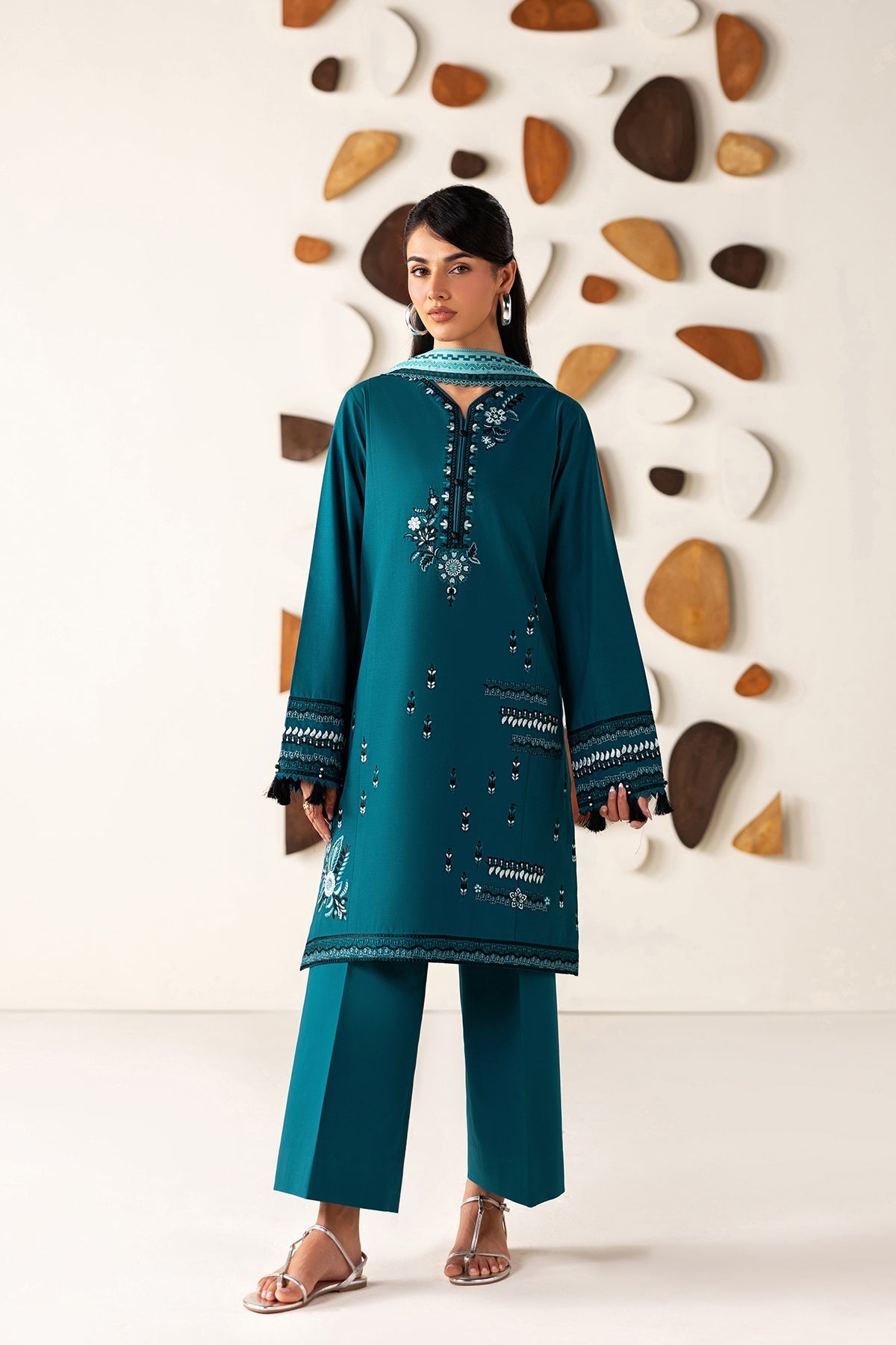 Farasha | Summer Melody 26 | Arctic Teal - by Libasekhas UK - Registered Vendor of : Farasha - 100% Original Designer Dress