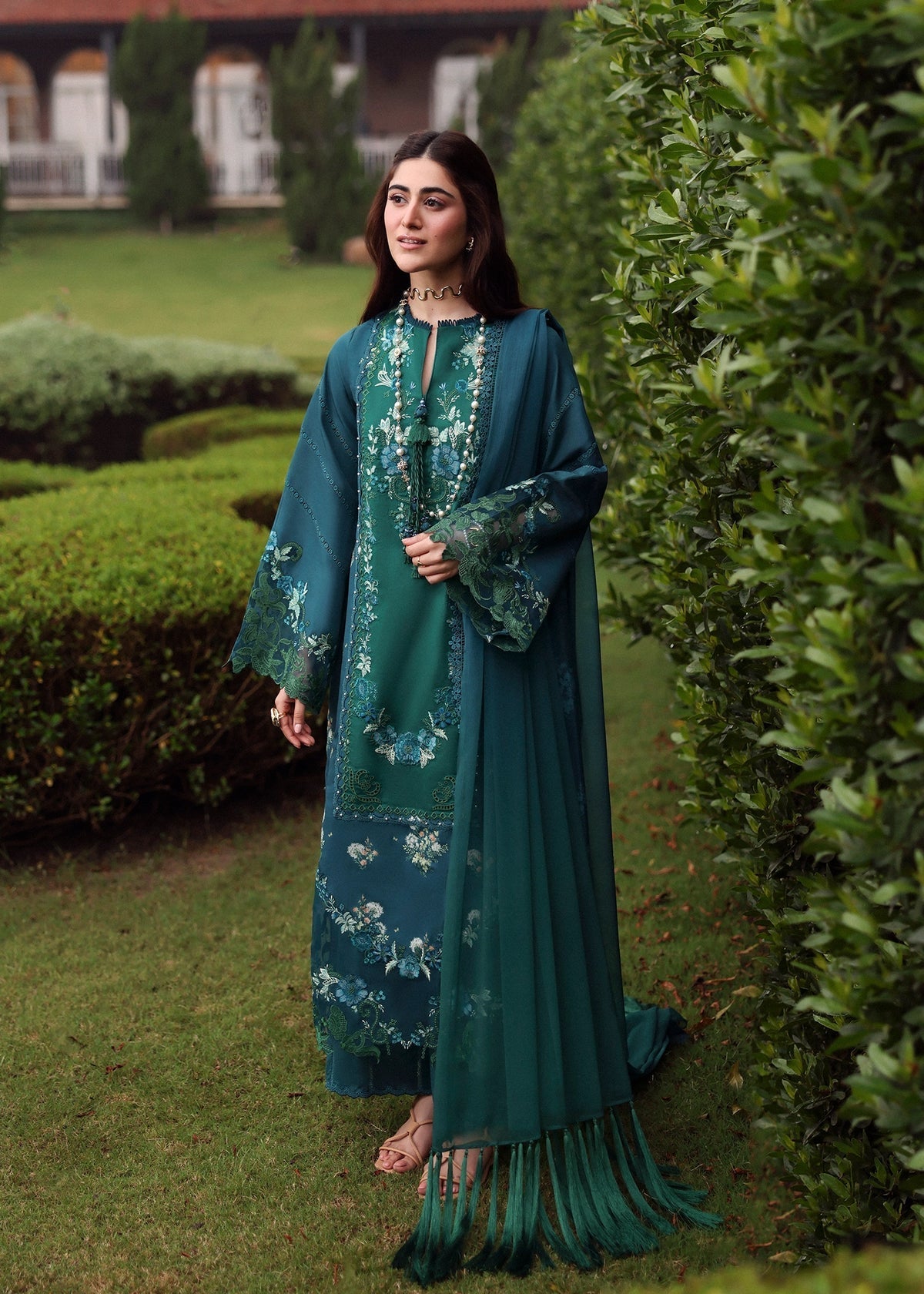 Sardinia | Embroidered Lawn Edit 26 | Hillside Teal - by Libasekhas UK - Registered Vendor of : Sardinia - 100% Original Designer Dress