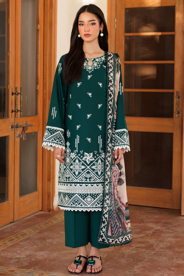 Farasha | Summer Weaves Embroidered Lawn | Teal Essence - by - Libasekhas UK - Registered Vendor of : Farasha - 100% Original Designer Dresss