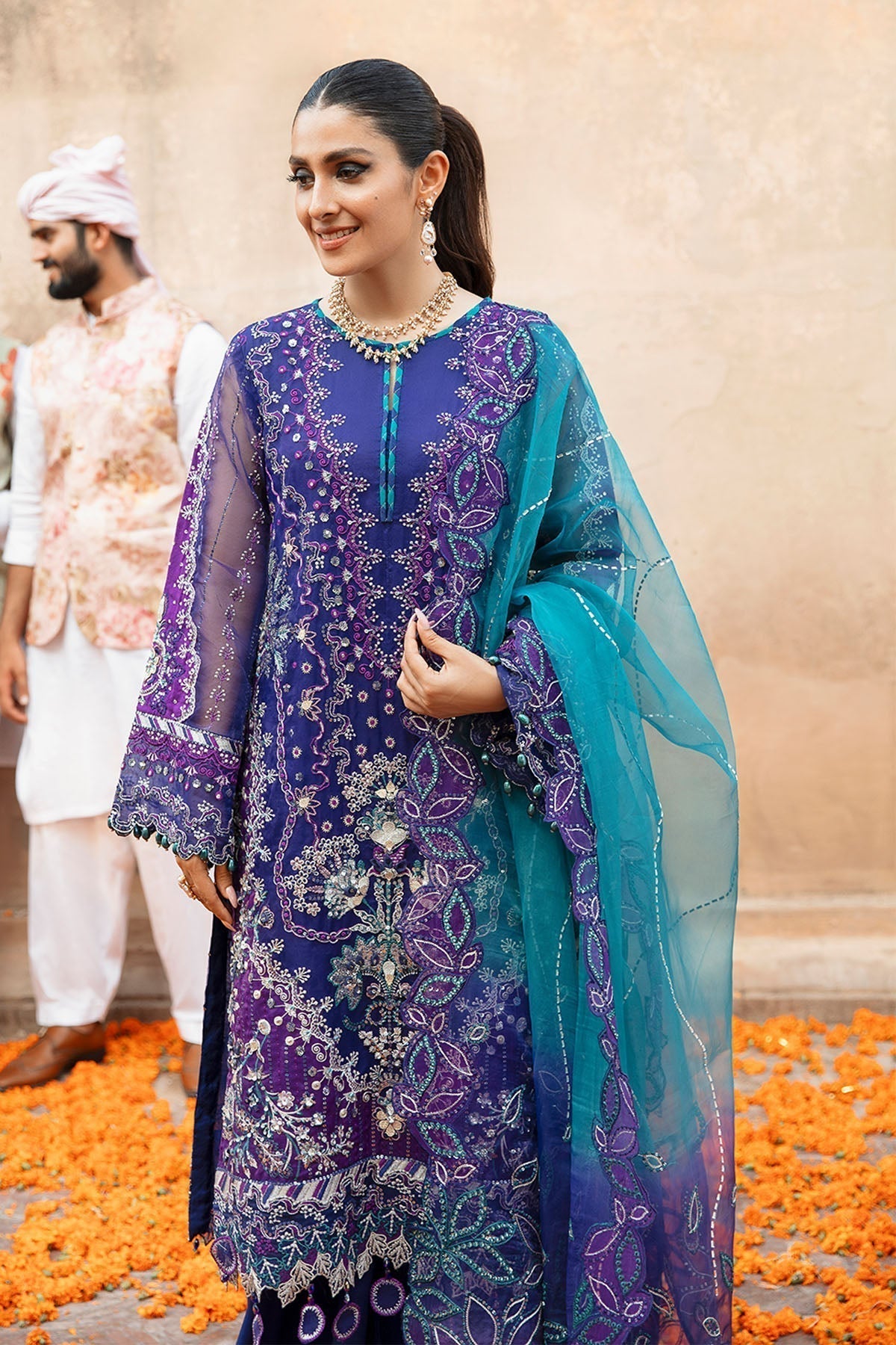 Nureh | Jhoomro Wedding Formals | Neelum - by - Libasekhas UK - Registered Vendor of : Nureh - 100% Original Designer Dresss