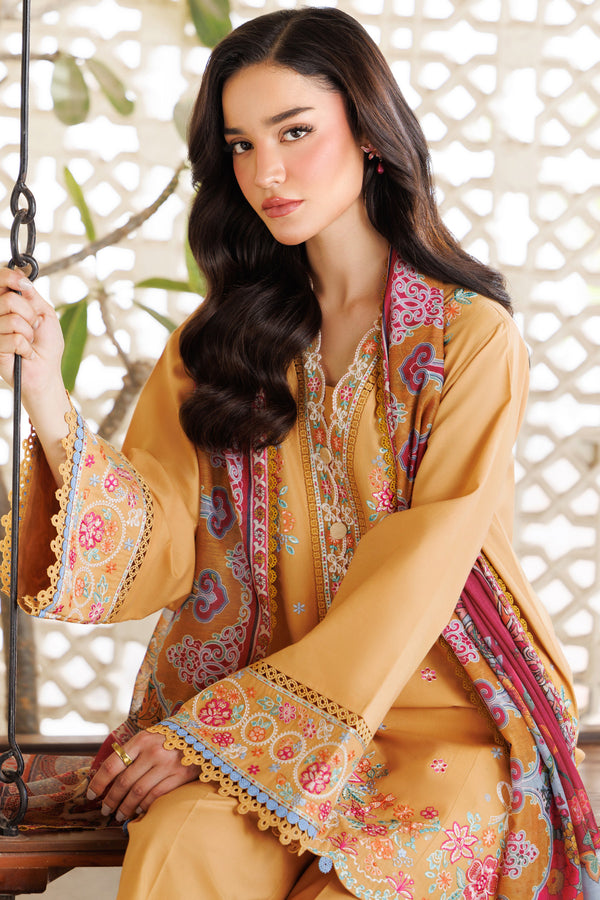 Farasha | Summer Weaves Embroidered Lawn | Golden Bloom - by - Libasekhas UK - Registered Vendor of : Farasha - 100% Original Designer Dresss