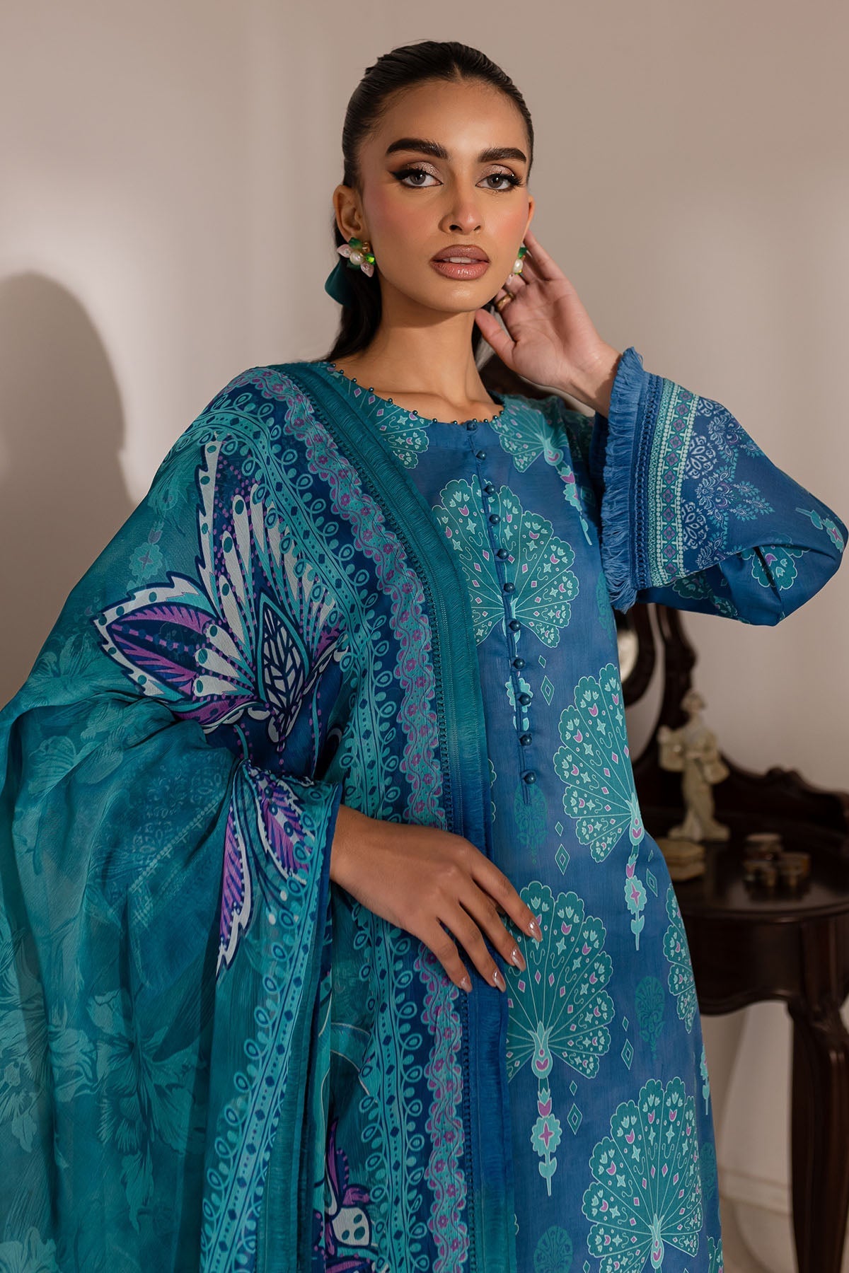 Nureh | Printed Lawn 25 | SP-145 - by - Libasekhas UK - Registered Vendor of : Nureh - 100% Original Designer Dresss