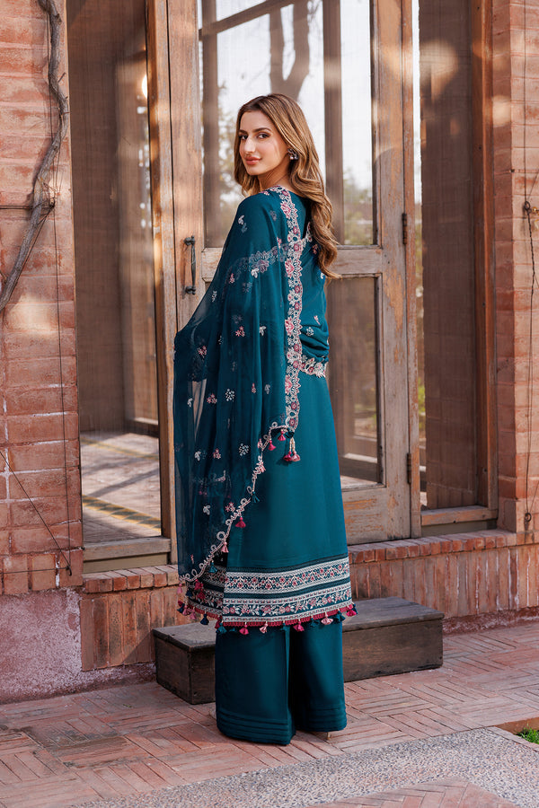 Farasha | Dastoor Embroidered Lawn SS24 | EMERALD CHARM - by - Libasekhas UK - Registered Vendor of : Farasha - 100% Original Designer Dresss