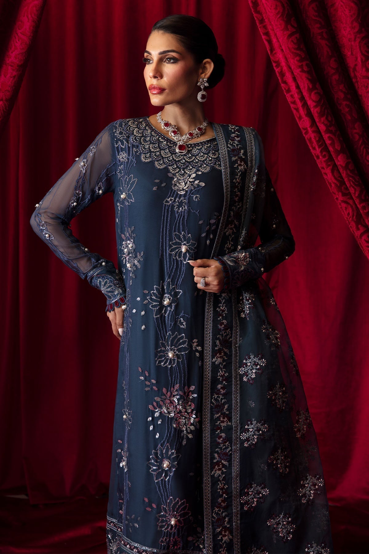 Nureh | Elanora Formal 24 | NEL-52-Cielle - by - Libasekhas UK - Registered Vendor of : Nureh - 100% Original Designer Dresss