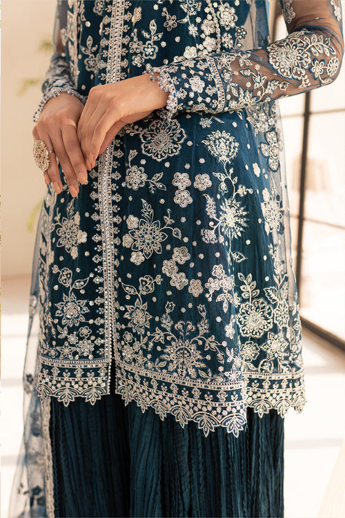 Farasha | Lu Zella Premium Formals 25 | Teal Drizzle - by Libasekhas UK - Registered Vendor of : Farasha - 100% Original Designer Dress