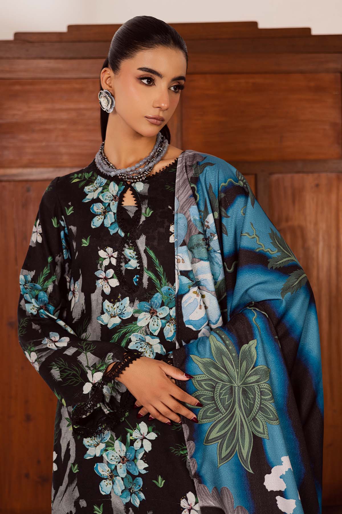 Nureh | Linen Jacquard | SP-194 - by Libasekhas UK - Registered Vendor of : Nureh - 100% Original Designer Dress