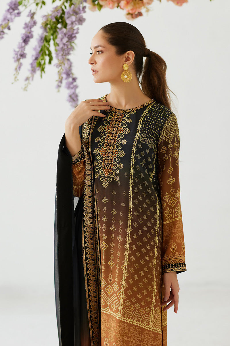 Mina Hasan | Signature Pret | Ombre Chunri - by Libasekhas - Registered Vendor of : Mina Hasan - 100% Original Designer Dress