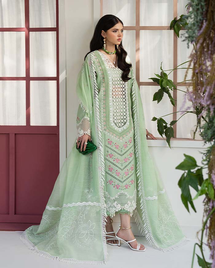 Zevk | Flora Festive Lawn | ROSEMARY - by - Libasekhas UK - Registered Vendor of : Zevk - 100% Original Designer Dresss