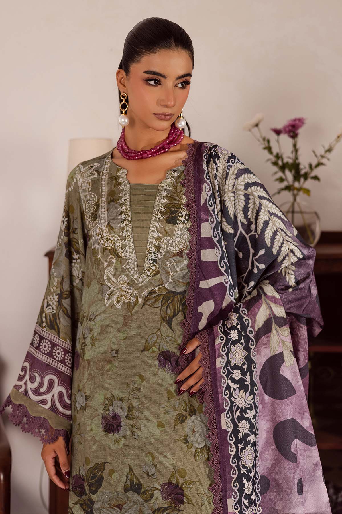 Nureh | Linen Jacquard | SP-191 - by Libasekhas UK - Registered Vendor of : Nureh - 100% Original Designer Dress