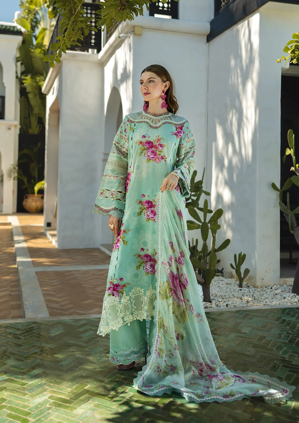Elaf Premium | Signature 25 | ETS-03A TURQUOISE - by - Libasekhas UK - Registered Vendor of : Elaf Premium - 100% Original Designer Dresss