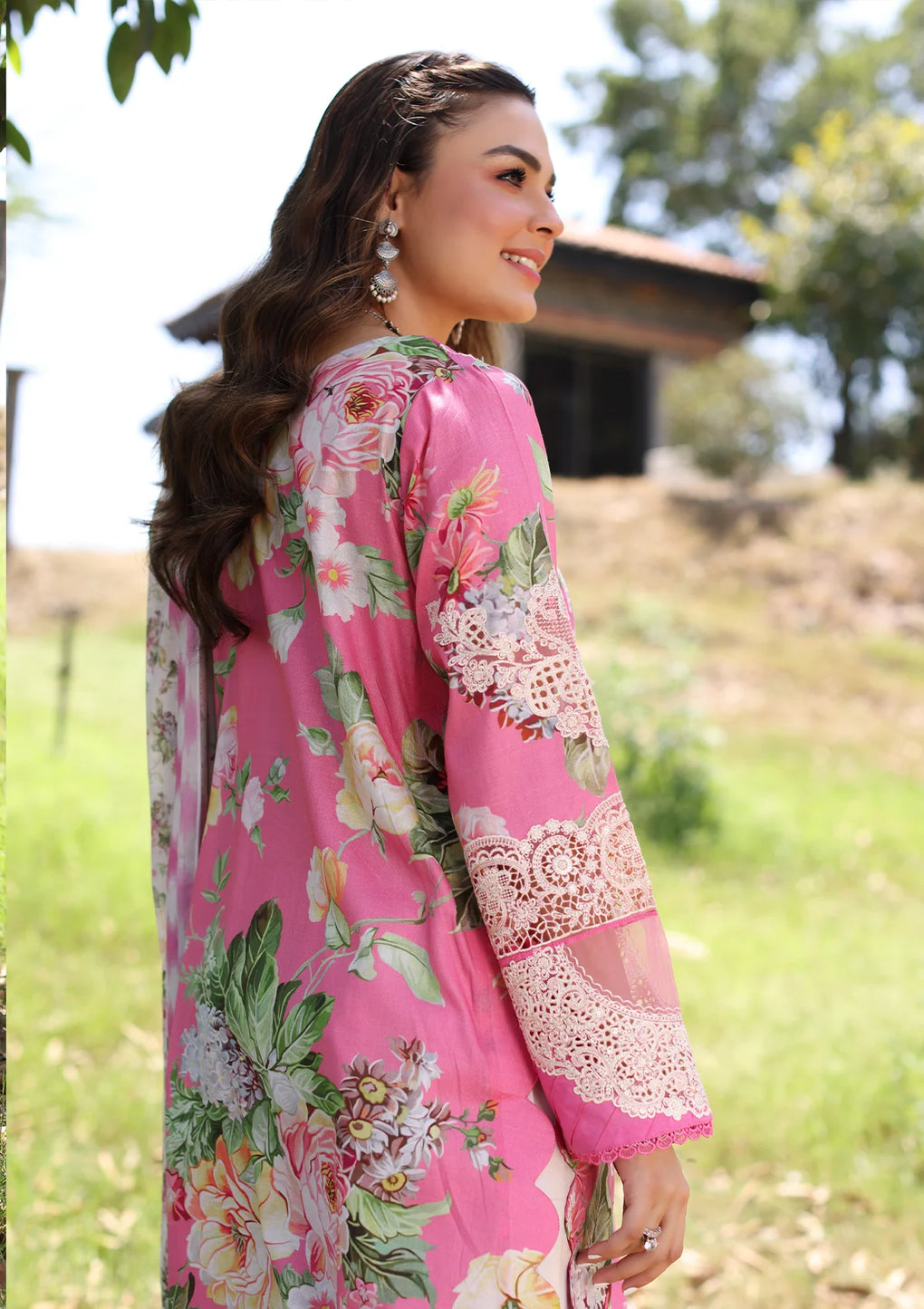 Elaf Premium | Prints Chikankari 24 | 03B PINK MUSE - by - Libasekhas UK - Registered Vendor of : Elaf Premium - 100% Original Designer Dresss