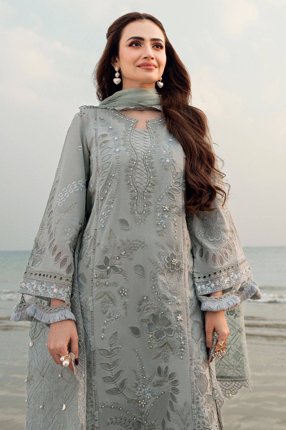 Nureh | Khuwab Luxury Lawn | NE-145 - by - Libasekhas UK - Registered Vendor of : Nureh - 100% Original Designer Dresss